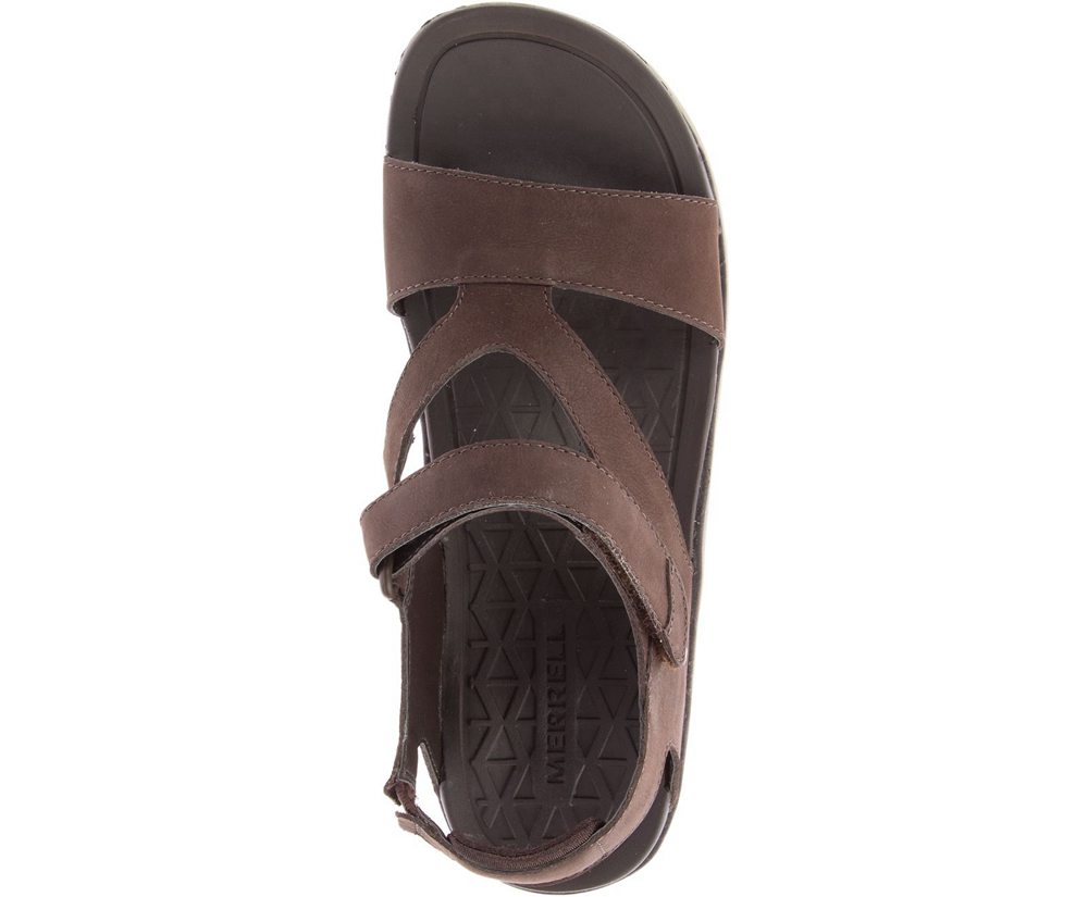 Sandálias Senhora - Merrell Trailway Backstrap Couro - Marrom - UAN570169